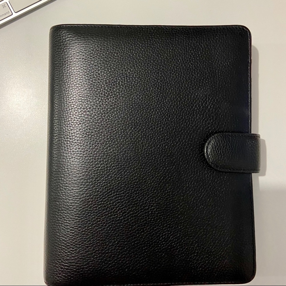 ♣️Cloth & Paper Smooth Leather Agenda -Black rings